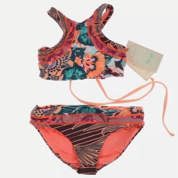 Maaji Other - Maaji Bikini 267401 Girl Multi Swim Set
Swimwear- Pink and Green Floral